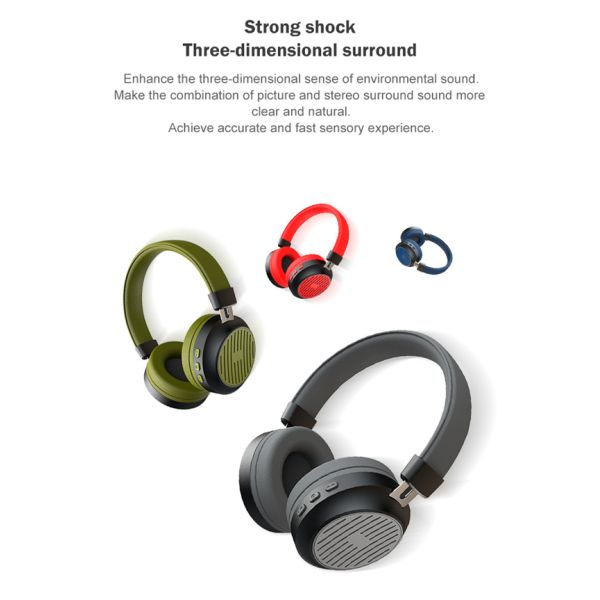 BT5.1 Macaroon Colors Wired Bluetooth Headsets