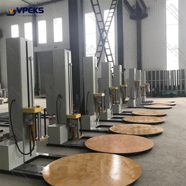 12-30 Pallets/Hour Pallet Wrapper Powered Pre Stretch Film Carriage