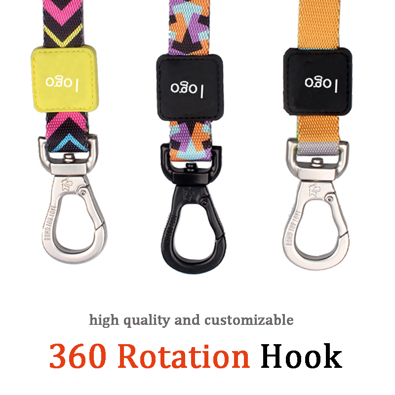 OEM Sublimation Dog Leash 150cm Length With Neoprene Padded Handle