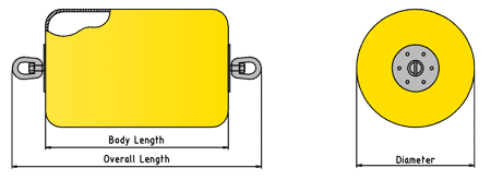 Offshore Large Mooring Buoys , Cylindrical Marine Mooring Buoy