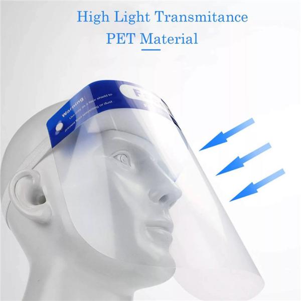 Anti Splash Clear Full Face Safety Shield Vision For Hospital Medical Use