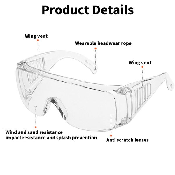 Ansi Z87.1 Protective Lab Security Clear Z87 Safety Glass Anti Fog Goggle Eye Protection Lentes De Seguridad Industrial Glasses