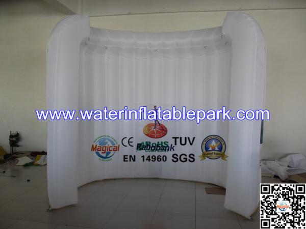 White Inflatable Office Tent / Air Wall For Advertising , Custom Printed