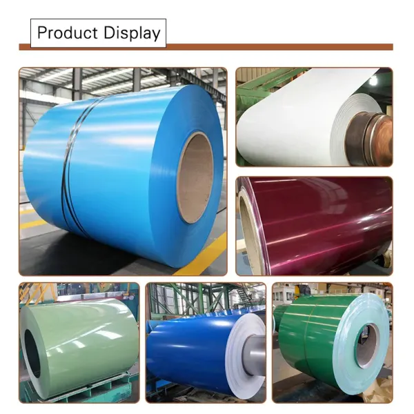 PPGI Gi Gl Hot Dipped Galvanized Galvalume Zinc Aluminum PVDF PE Color Coated Prepainted Metal Roofing Steel Sheet Coil