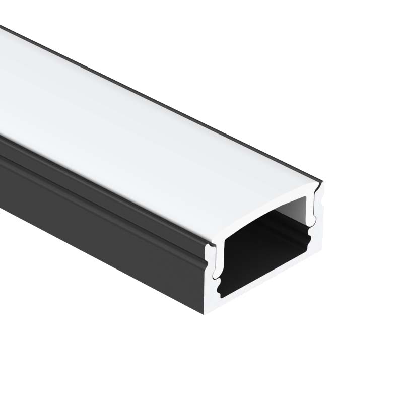6063 T5 Aluminum Alloy LED Strip Aluminium Profile with Sandblasting Oxidation for PCB Width up to 12mm