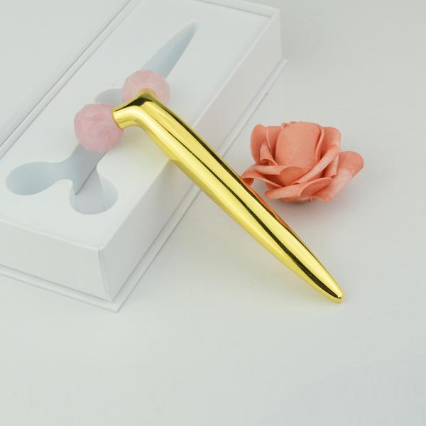 47mm*160mm 3d V Shape Anti Aging Jade Roller For Forehead Wrinkles