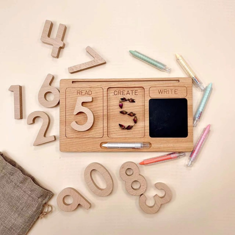 Montessori Educación Infantil Juguetes Tablero de seguimiento de números Aprendizaje de caligrafía Entrenamiento de caligrafía Tablero de escritura