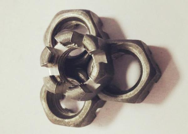 GB60 Q235 Slotted Hex Nut , M16 X 1.5 Castle Nut 14mm Thickness Anti Rust