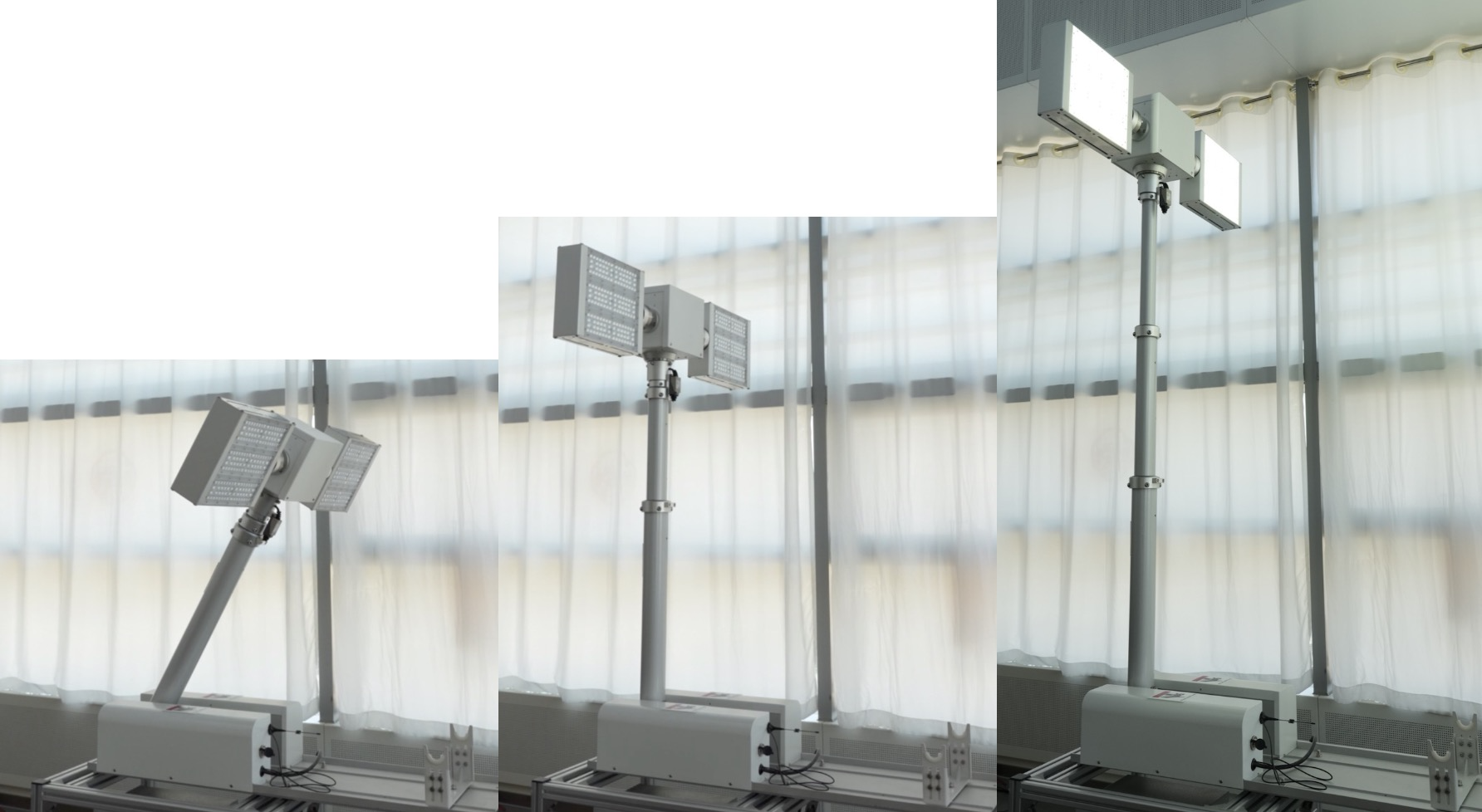 1.8m emergency light tower-pneumatic telescopic mast light tower for fire vehicle, pan tilt light tower, pneumatic mast lighting tower NR-R1800-240