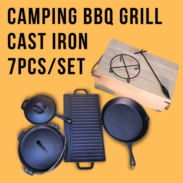 Four hollandais pré-saison en fonte de 5 pintes avec couvercle