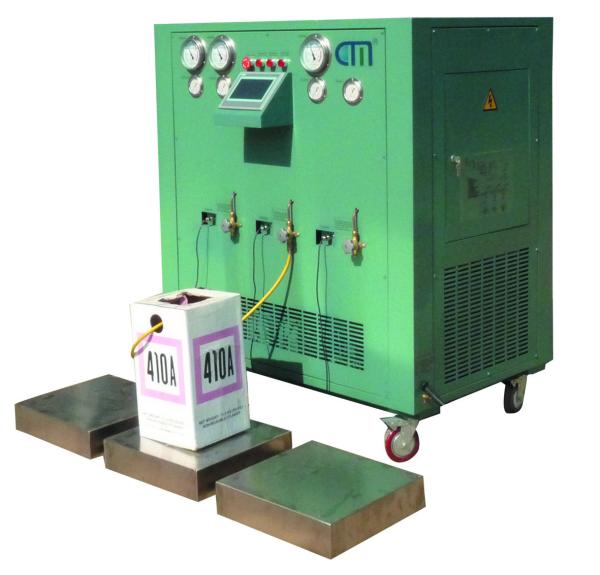 CM20a Sistema de enchimento de refrigerante r134a r410a Máquina de carregamento dividido de refrigerante Estação de carregamento de cilindros de refrigerante