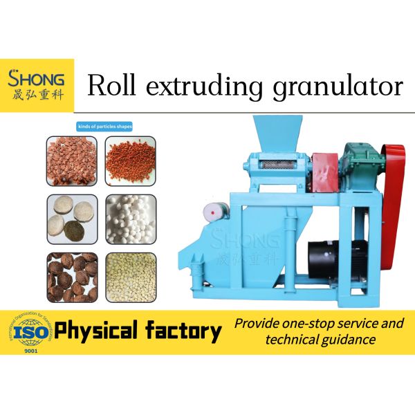 Dry Type Fertilizer Granulator Machine with 5T/H Capacity and 10mm Pellet Double Roller Extrusion Granulator