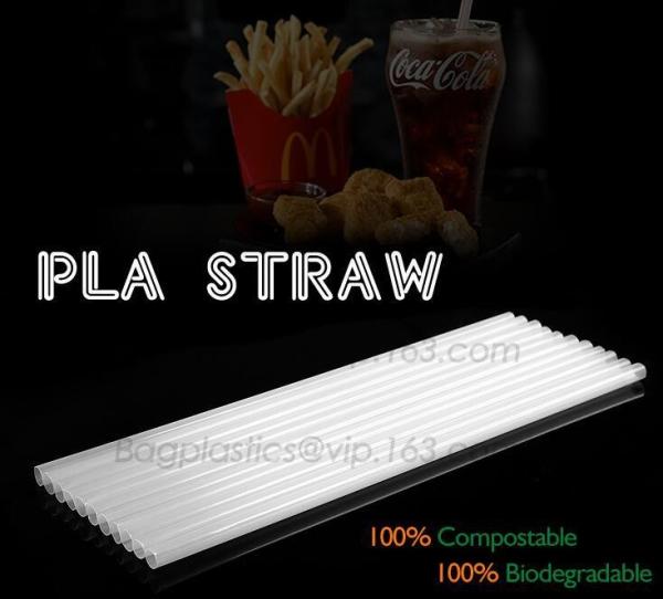 compost plastic drinking straw for drink promotion, juice drink sraw, food grade biodegradable plastic drinking straw