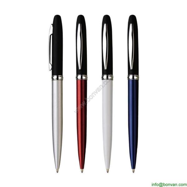rubber sprayed metal pen, rubberized metal pen for hotel use