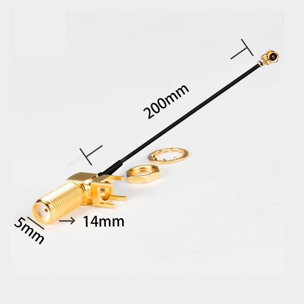U.FL IPEX SMT RF Connector for PCB Mount 200MM Cable