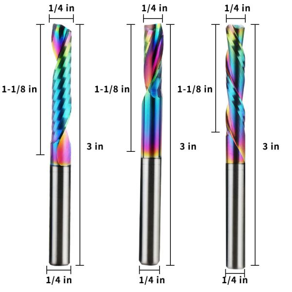 Set for WoodworkingCNC Milling Cutter Cutting Tool Router Bit Extreme Uselife Coated Solid Carbide
