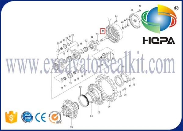2051884 	Excavator Spare Parts Prop Shaft Travel Device Parts For Hitachi ZX330-3 ZX350LC-3
