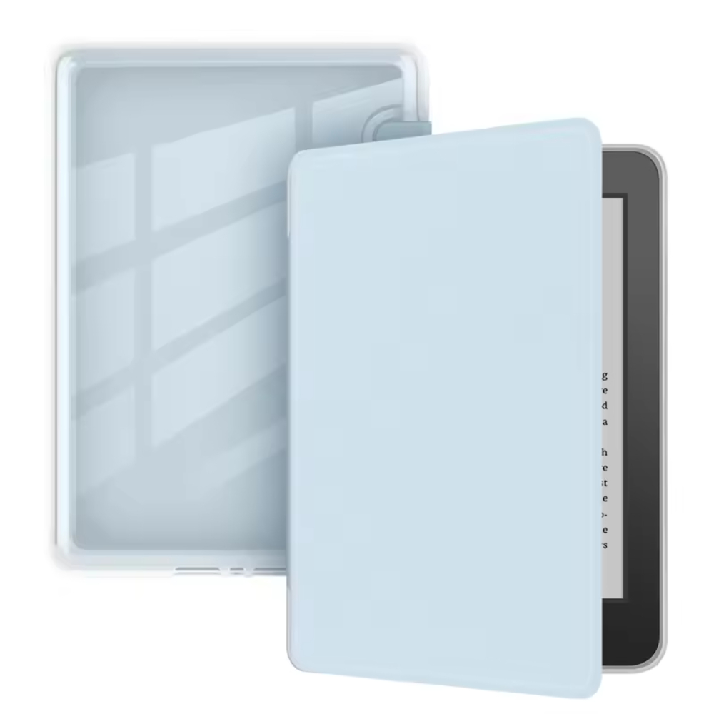 For Certified Flip Leather Case Kindle Paperwhite 5 4 3 2 Clear Back Cover Simple Business Soft Protective Slim Lightweight