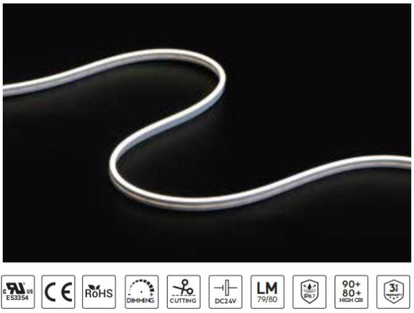 24V Flexible Side Bend Dimmable LED Strip Lights SMD 2835 For Indoor Outdoor Use