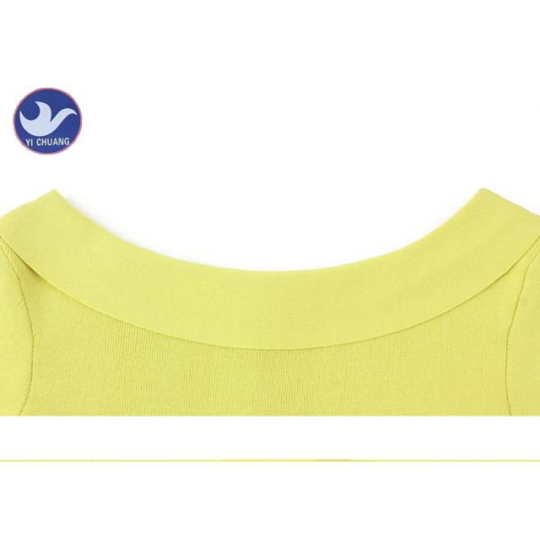 Lapel Boat Neck Womens Knit Pullover Sweater Lace Up Slit Cuff Viscose Nylon Top