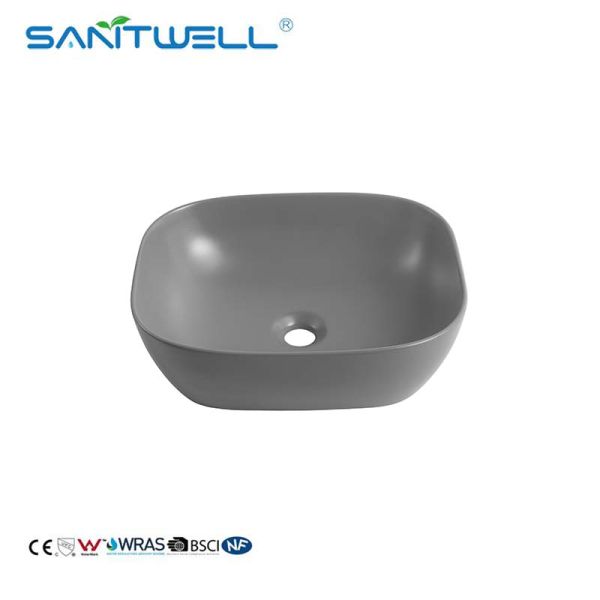 Chaozhou New Developed AB8417MG Models Professional Manufacturer Vanity Wash Hand Basins Matt Grey Sink