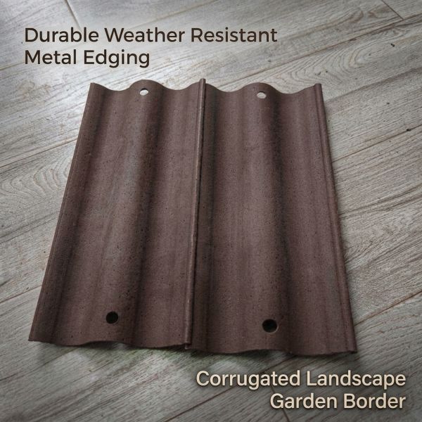 2.5 Pounds Corrugated Garden Lawn  Edging 0.5Mm 10 Feet Iron Garden Edging