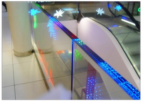 High Brightness Transparent LED Display for Glass Wall , Advertising LED Transparent Screen