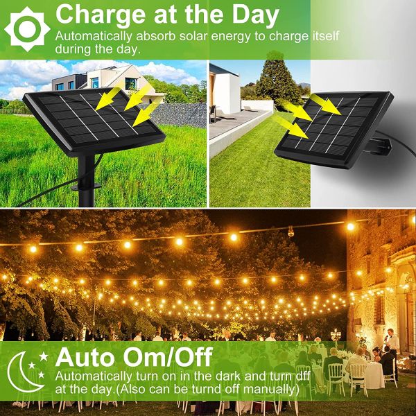 Weatherproof 50Ft Vintage Edison Bulbs With 16pcs Shatterproof Bulbs