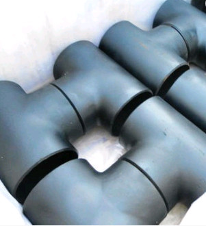 Equal Black Painting 15CrMo Carbon Steel Pipe Tee Connecting Pipes