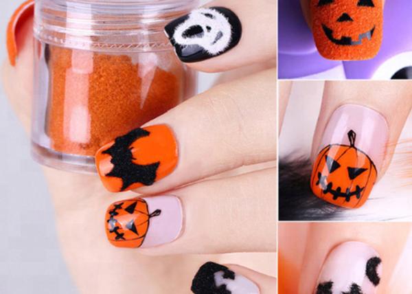 Velvet Glitter Decoration Nail Flocking Powder Customizable Colors Plush Nail Sticker
