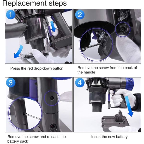Литий-ионная батарея Dyson для животных DC62 DC61 для Dysons V6