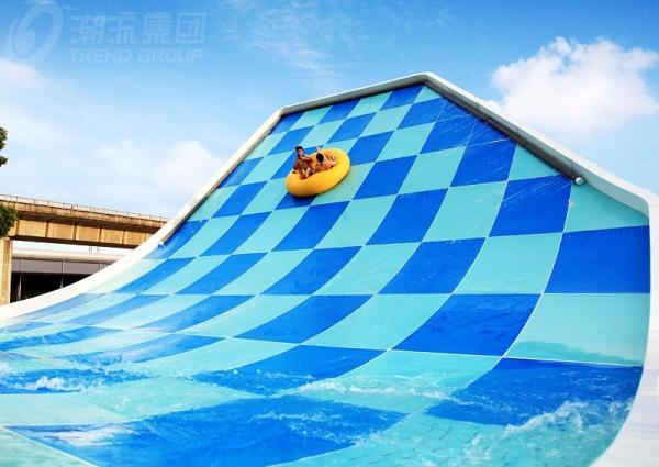 Fiberglass Swing Water Slide , Water Park Rides Double People By Raft