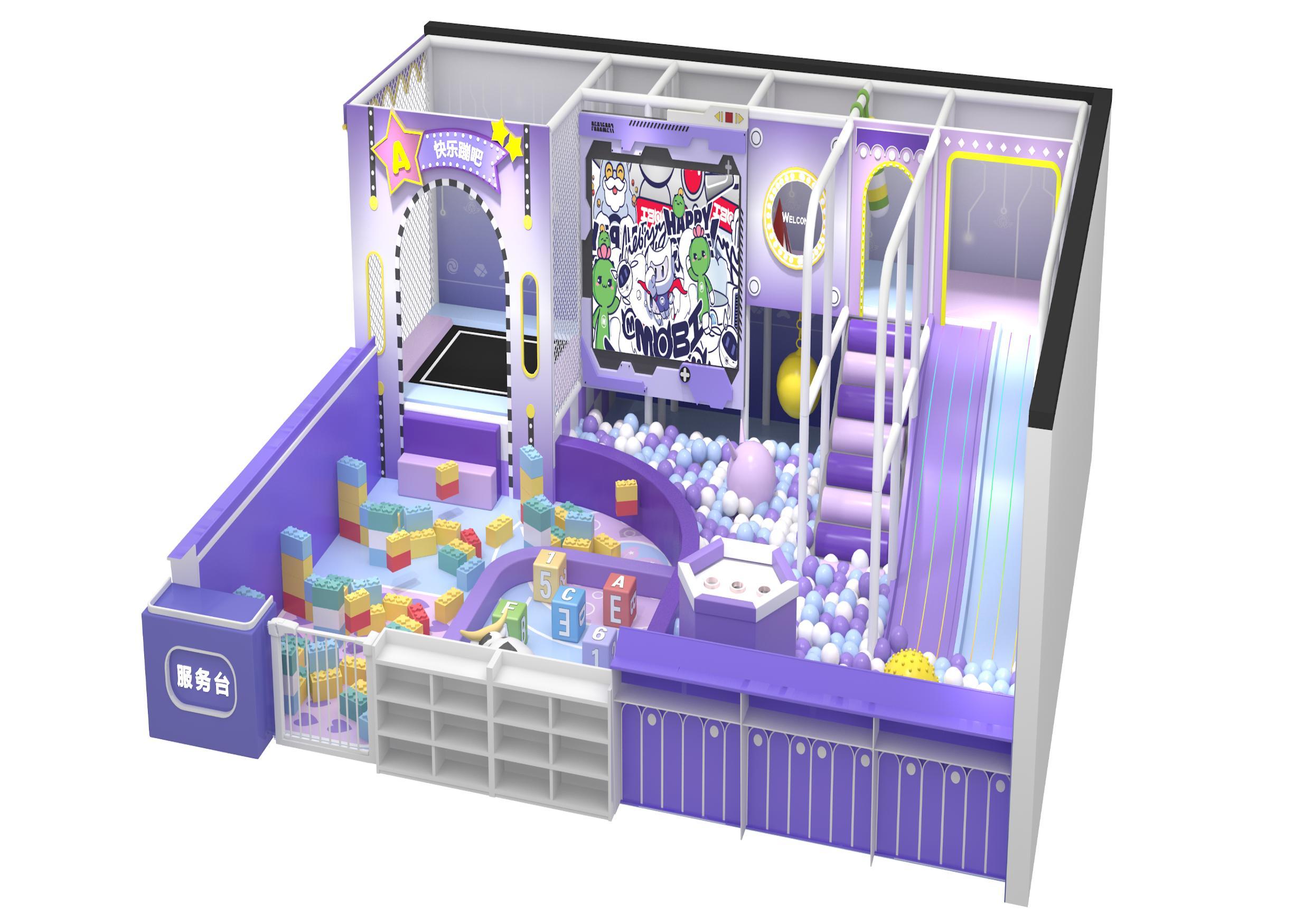 Nature Themed Indoor Mini Park Naughty Castle Soft Playground for Kids Commercial