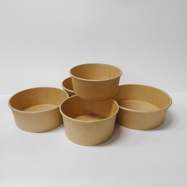 5.000kg Disposable Round Rectangular Kraft Paper Bowl Soup Salad Bowl Initial Payment