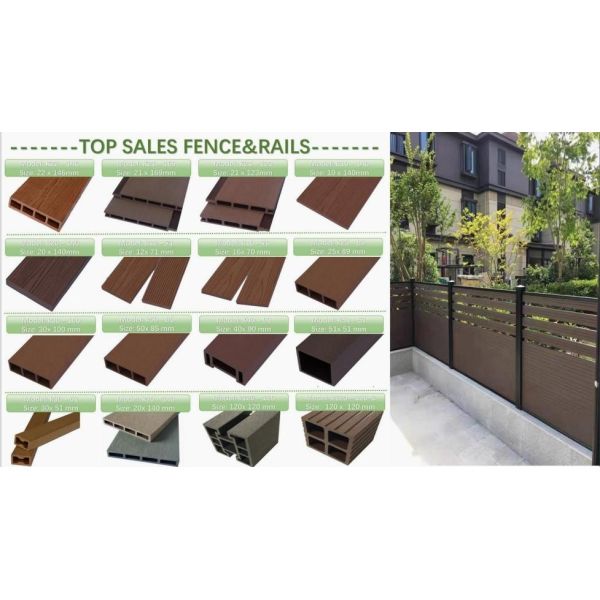                    Matte Finish WPC Fencing Panel Easy Clean for Office Courtyard              