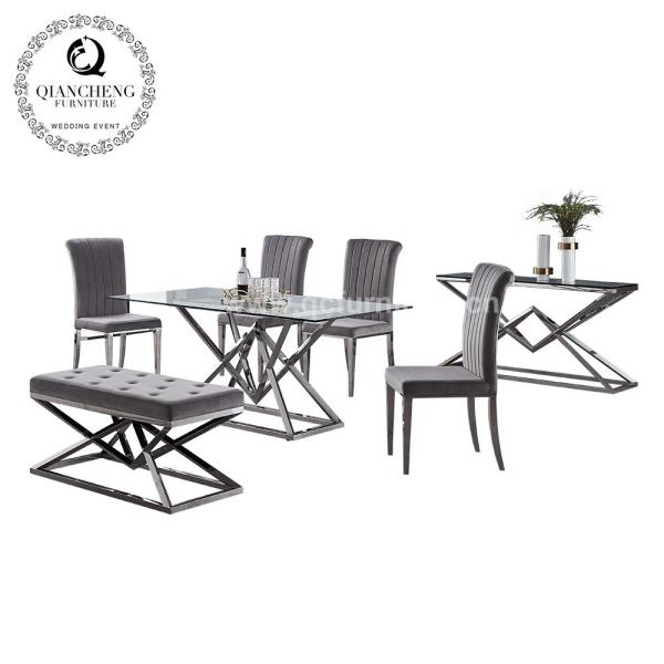 Suporte 200x45x45cm de aço inoxidável superior de vidro da tevê para a casa de vida
