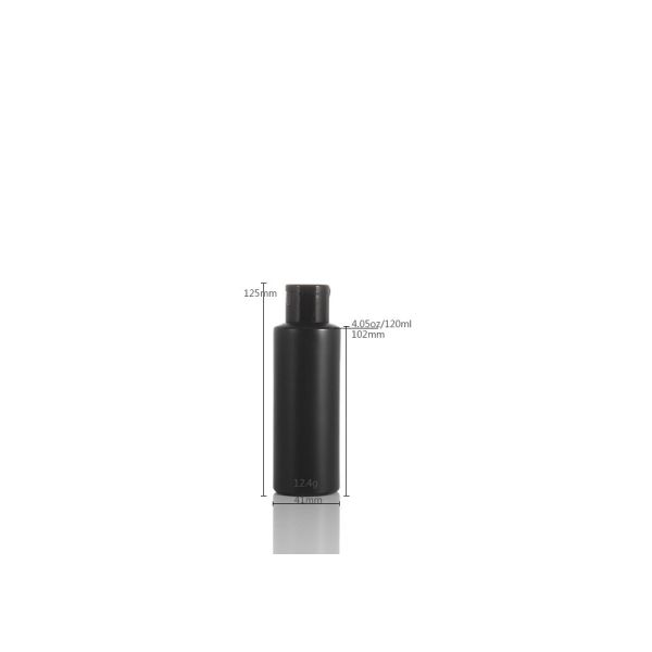 120ml Black Plastic Clamshell Bottle For Hairdressing Potion Sample
