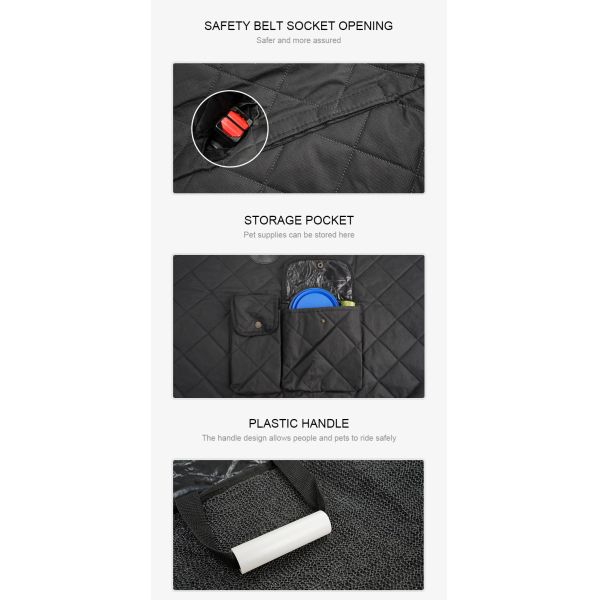 Dog Car Seat Cover for Back Seat, Waterproof Pet Dog Seat Cover for SUV 100% Scratchproof Nonslip