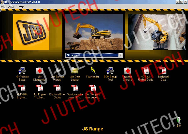 JCB диагностики JCB Service Master v8.10 версии тяжелая обязанность грузовик диагностические сканера