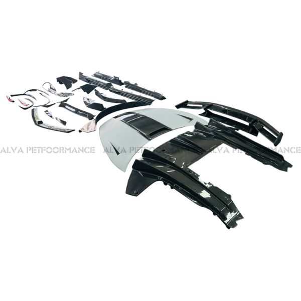 Replacement Dry Carbon Fiber Body Kits For McLaren GT Featuring Front Lip Side Skirts Rear Diffuser Rear Wing Trunk Lid