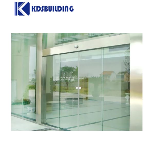 Electric Aluminum Automatic Sliding Door Temper Double Glass Entry Gate