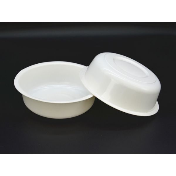 16Oz 500Ml PP White Plastic Disposable Bowls Flate Bottom