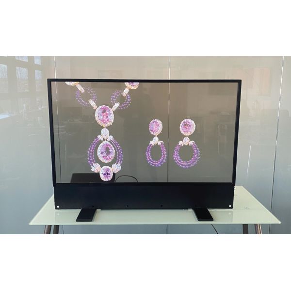 High-definition Resolution OLED Transparent Display with Wide Viewing Angle and Low Power Consumption