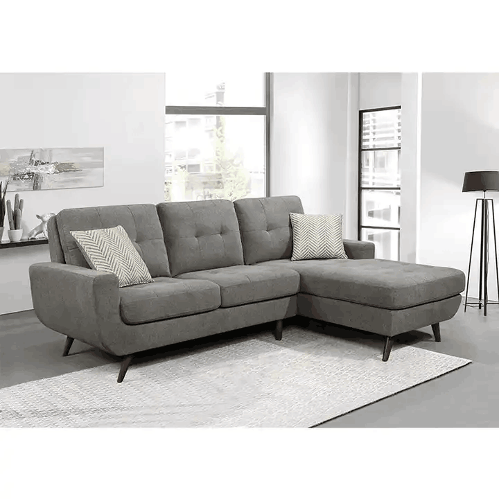 Fabric Sofa Wooden Legs 2 Seats And Queen Bed Modern Living Room L Shaped Sofa