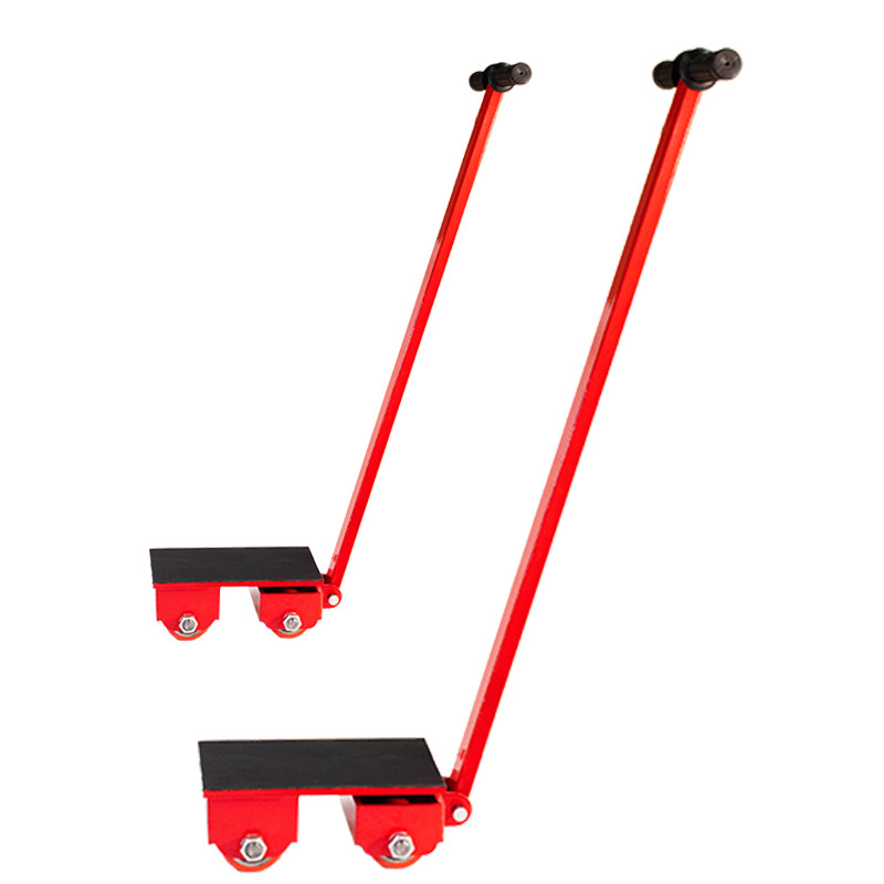 Straight / Rotating Heavy Duty Cargo Trolley Industrial Machinery Moving Skate With Bearing Steel Rollers