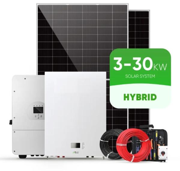 Solar Panel System Kit 5kw 10kw 15kw 20kw Hybrid System With Rechargeable Battery
