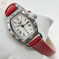 Bandes en cuir, cadran blanc, montre à quartz, résistante aux rayures, à poignées lumineuses.