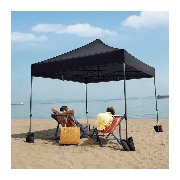 Outdoor Beach Sunshade Gazebo Tent D300 x W300 x H341cm Pop Up Canopy with Sand Bag