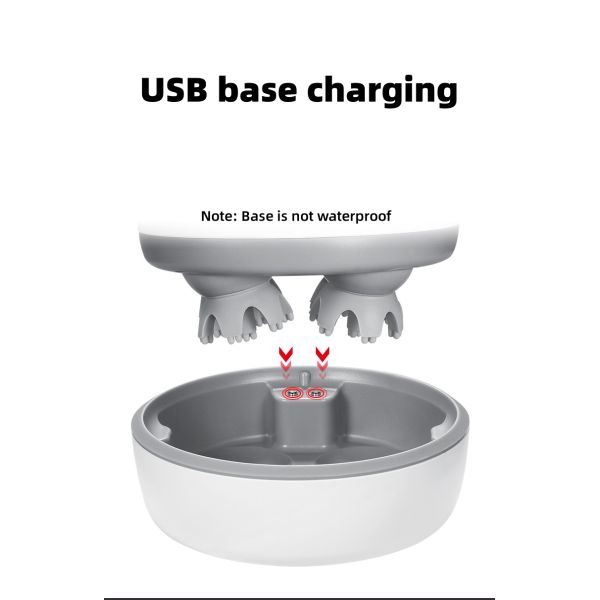 Customized Logo Availabled Mini Handheld Vibrating Body Massager Device for Head Massage Area in White Appearance