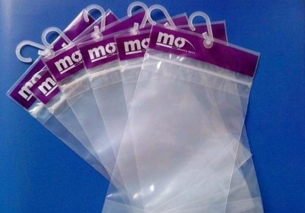 Waterproof Transparent PVC Pothook Plastic Pouches Packaging For Socks Clothes